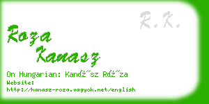 roza kanasz business card